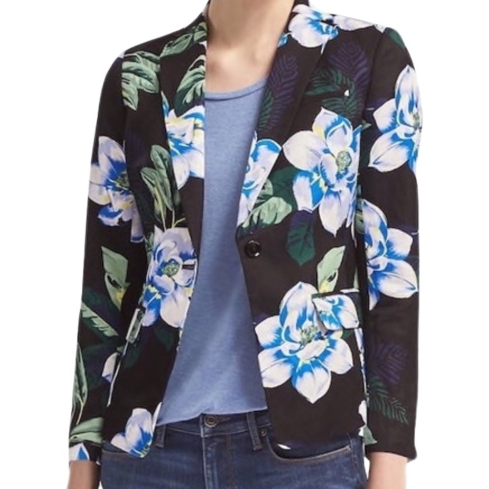 Banana Republic Chelsea Floral Jacket Blazer 14